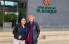 Graciela Zarebski y Andrea Salazar durante el I Simposio de Neurociencias y Vejez en la Universidad El Bosque, Colombia.